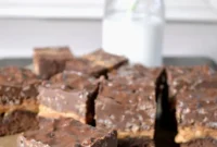 Stacked Peanut Butter Crunch Brownies