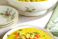 One Pot Curried Turkey and Rice Soup