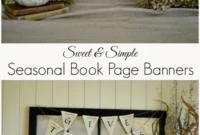 Charming Seasonal Banners from Repurposed Book Pages