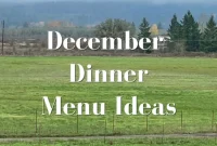 Festive December Dinner Menus
