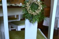 DIY Christmas Chair Wreaths From The Dollar Store Easy and Quick