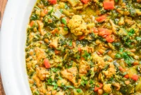 Hearty Slow Cooker Chicken Lentil Vegetable Curry