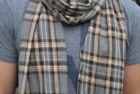 Easy Low Sew DIY Flannel Scarf for Men