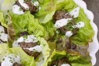 Flavorful Grilled Beef Lettuce Wraps with Zesty Yogurt Garlic Sauce