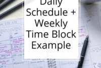 Daily Schedule, Routines, and Habits
