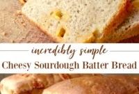No-Knead Cheesy Sourdough Bread