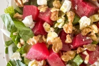Simple Roasted Beet Salad with Feta or Goat Cheese