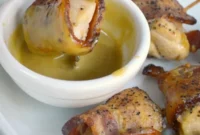 Maple Mustard Glazed Chicken Bacon Bites