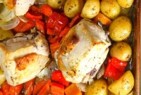 Zesty Lemon Garlic Sheet Pan Chicken and Veggies