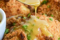 Golden Crispy Chicken with Sweet & Savory Maple Mustard Sauce
