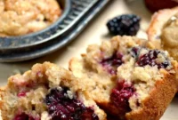 Honey-Kissed Blackberry Oat Muffins
