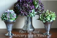 Antiqued Mercury Glass Vases