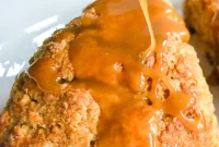 Luscious Double Apple Scones with Golden Caramel Glaze