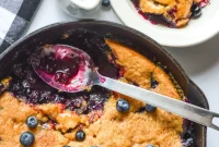 Simple Blueberry Cobbler with Zesty Lemon Honey Drizzle