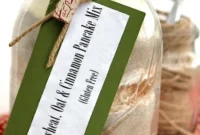 Gluten-Free Buckwheat Oat & Cinnamon Pancake Mix Jar Gift Set with Printable Labels