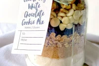 DIY Cranberry White Chocolate Cookie Mix Jar Gift