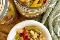 Homemade Honey-Sweetened Three Bean Salad: Low Sugar & Water Bath Canning