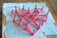 Rustic Wooden Heart String Art