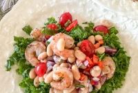 Effortless 15-Minute White Bean Salad with Shrimp or Chicken