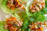 Speedy Zesty Chicken Lettuce Wraps