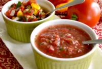 Homemade Garden Fresh Salsa Cruda and Pico de Gallo