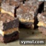 Stacked Peanut Butter Crunch Brownies 7 Crunchy layered peanut butter brownies