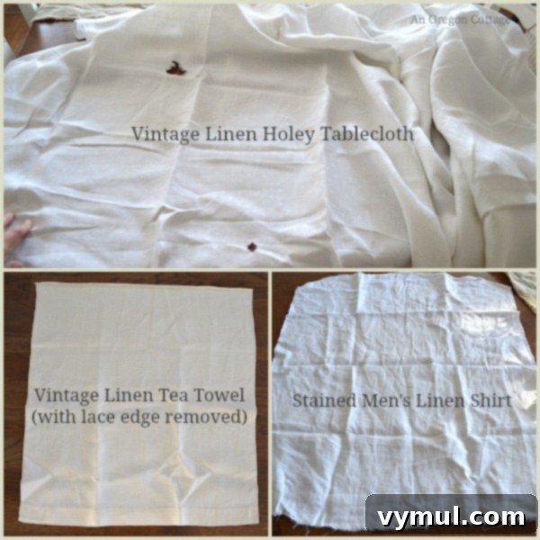 Vintage Linen to Use for Tea Towels - An Oregon Cottage