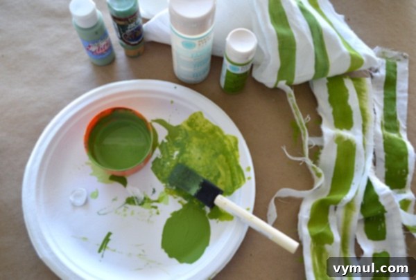 Painting Practice Strips for Linen Tea Towels - An Oregon Cottage