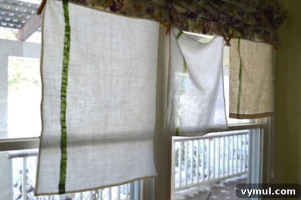 Drying DIY Linen Tea Towels - An Oregon Cottage