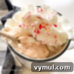 Effortless Peppermint Mochas: Giftable & Healthier Homemade Delights 8 peppermint mocha on spoon close