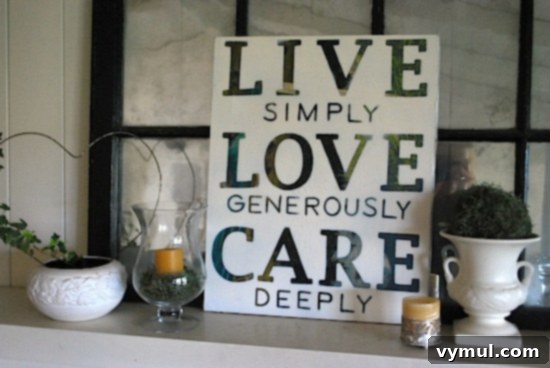 DIY Thrifted Canvas Word Art - An Oregon Cottage