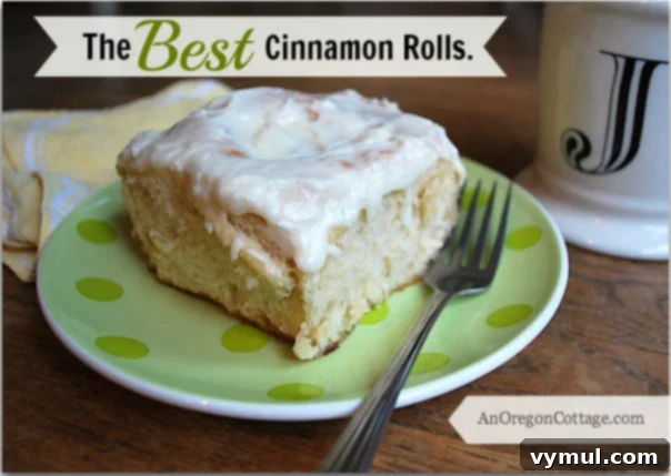 The Best Cinnamon Rolls Ever. Really. - A truly exceptional homemade cinnamon roll recipe from An Oregon Cottage.