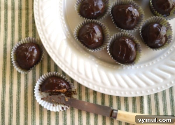 Healthier Dark Chocolate Crispy Peanut Butter Balls - A less guilty pleasure treat recipe.