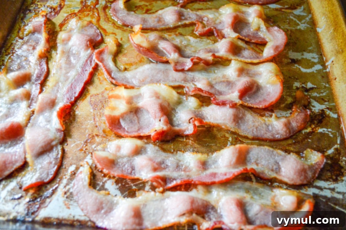 partially cooked bacon