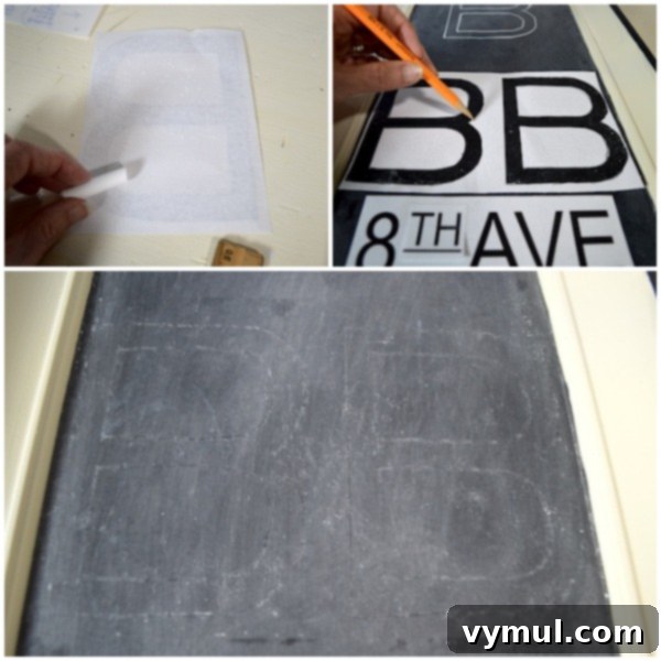 Kendin Yap Restoration Hardware Stili Kara Tahta Duvar Panosu 7 Chalk Transfer for RH Chalkboard Subway Sign - An Oregon Cottage