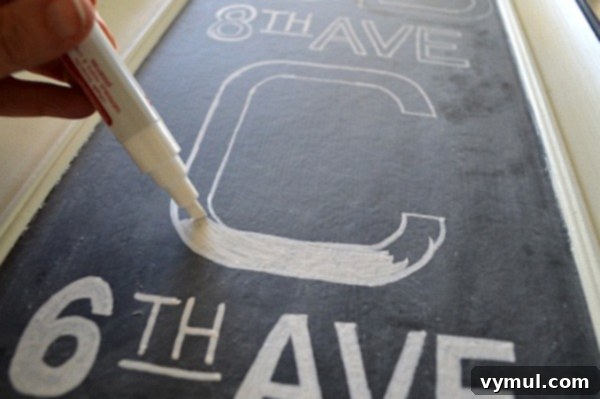 Kendin Yap Restoration Hardware Stili Kara Tahta Duvar Panosu 8 Using Chalk Marker on RH Chalkboard Subway Sign - An Oregon Cottage