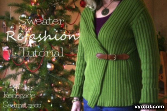 21 Genius Thrift Store Makeovers 11 Refashion a Thrifted Sweater - The Renegade Seamstress