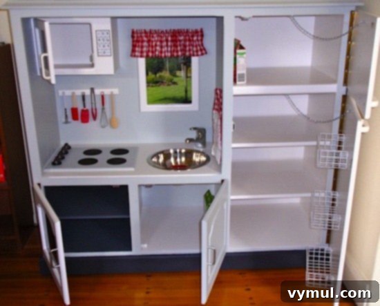 21 Genius Thrift Store Makeovers 23 Ugly Entertainment Center to Cute Kit's Kitchen - GiggleBerryCreations