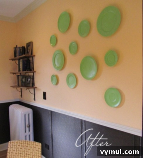 21 Genius Thrift Store Makeovers 5 Apartment Therapy Painted Plate Wall