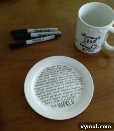 21 Genius Thrift Store Makeovers 6 Sharpie Thrift Store Plates - KelsiCarma