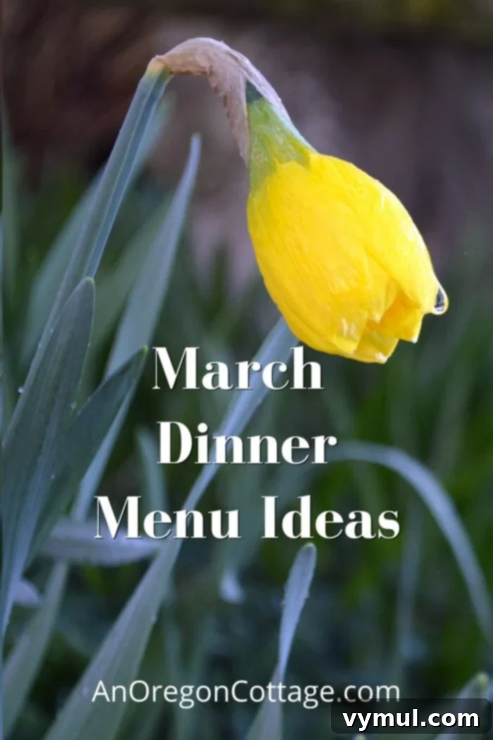 March Dinner Menu Ideas-daffodil