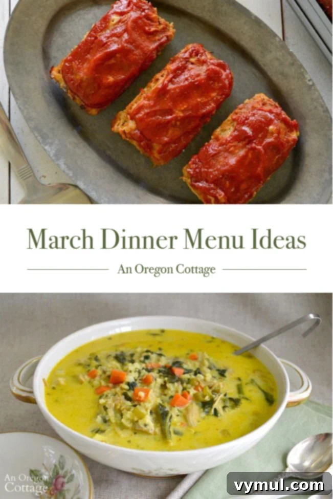 March Dinner Menu Ideas