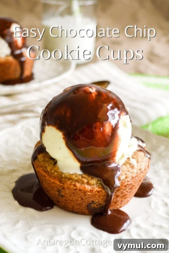 Chocolate Chip Cookie Cups: Edible Bowls for Every Treat 2 Easy chocolate chip cookie cups