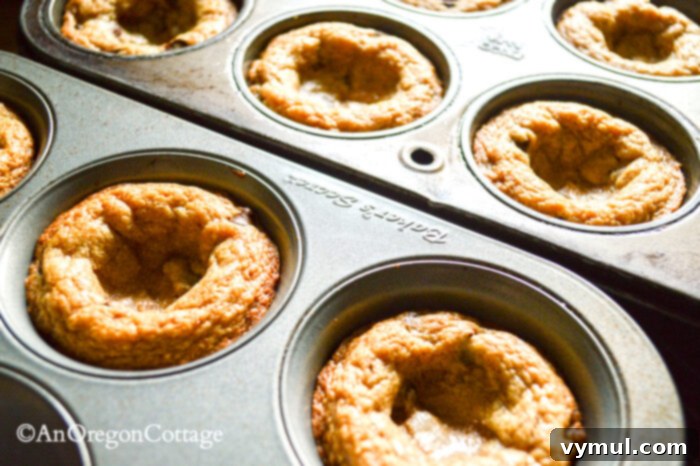 Chocolate Chip Cookie Cups: Edible Bowls for Every Treat 5 Cookie Cups cooled in tin