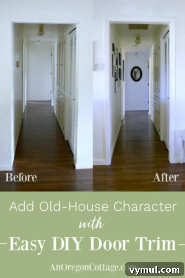 Instant Old-World Charm: Easy DIY Door Trim 2 Before and After: Easy DIY Door Trim Transformation
