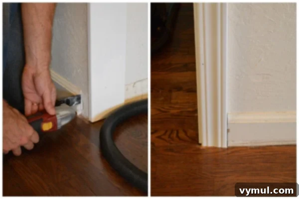 Instant Old-World Charm: Easy DIY Door Trim 5 Adding a Frame to a Doorway - Cut Molding with Oscillating Saw - An Oregon Cottage
