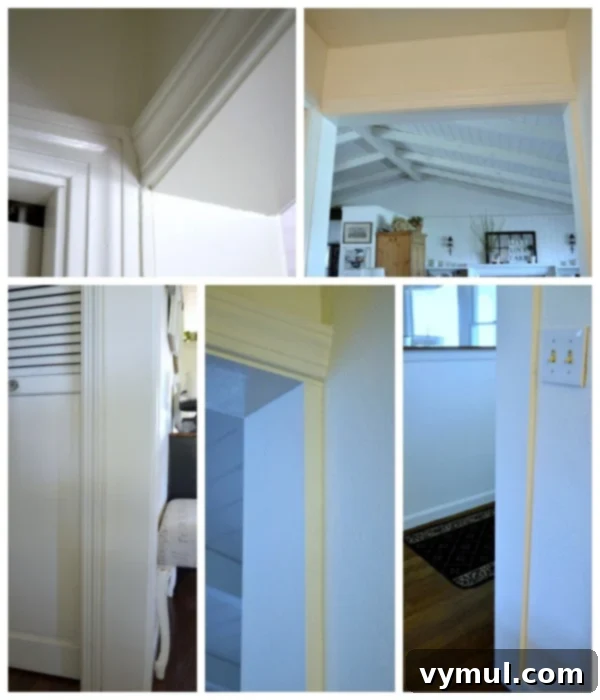 Instant Old-World Charm: Easy DIY Door Trim 7 Adding Character To a Doorframe with Molding - Inside View Detail - An Oregon Cottage