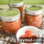 Effortless Three-Ingredient Rhubarb Honey Lemon Butter 8 Rhubarb butter in jars