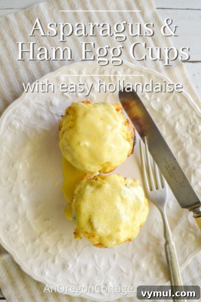 asparagus-ham egg cups-hollandaise above