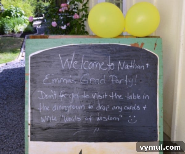 Chalk Your Path Graduation Celebration 3 Chalkboard sandwich board welcome sign